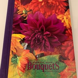 Bouquets Address Book by  Suzanne Lewis- Purple and Red Floral Design